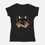 Not Into People-womens v-neck tee-retrodivision