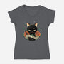 Not Into People-womens v-neck tee-retrodivision