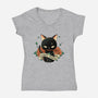 Not Into People-womens v-neck tee-retrodivision