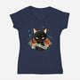 Not Into People-womens v-neck tee-retrodivision