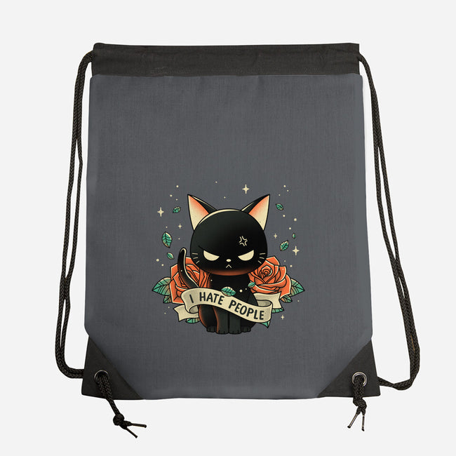 Not Into People-none drawstring bag-retrodivision