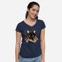 Not Into People-womens v-neck tee-retrodivision