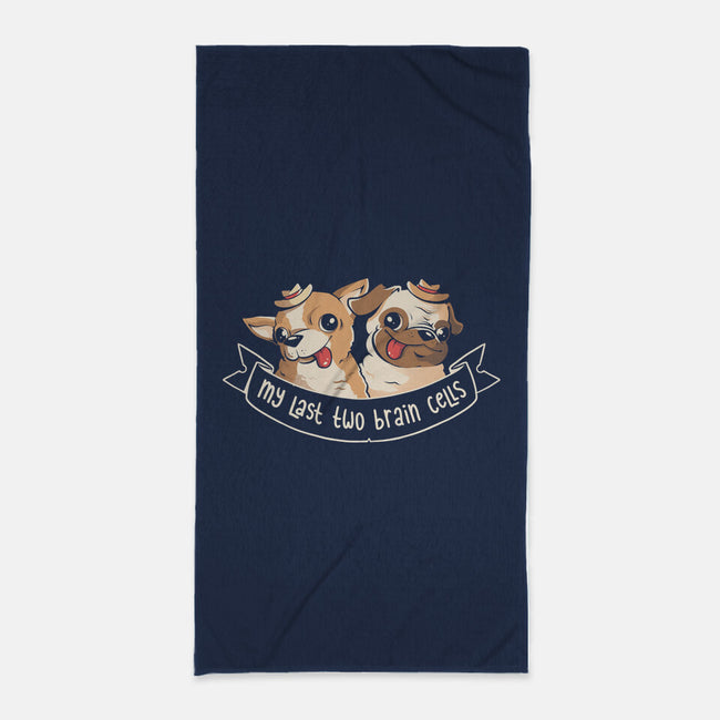 My Last Two Brain Cells-none beach towel-eduely