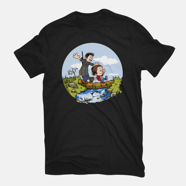 Joel And Ellie Adventure-mens heavyweight tee-joerawks