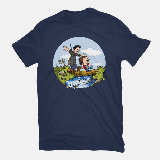 Joel And Ellie Adventure-womens fitted tee-joerawks