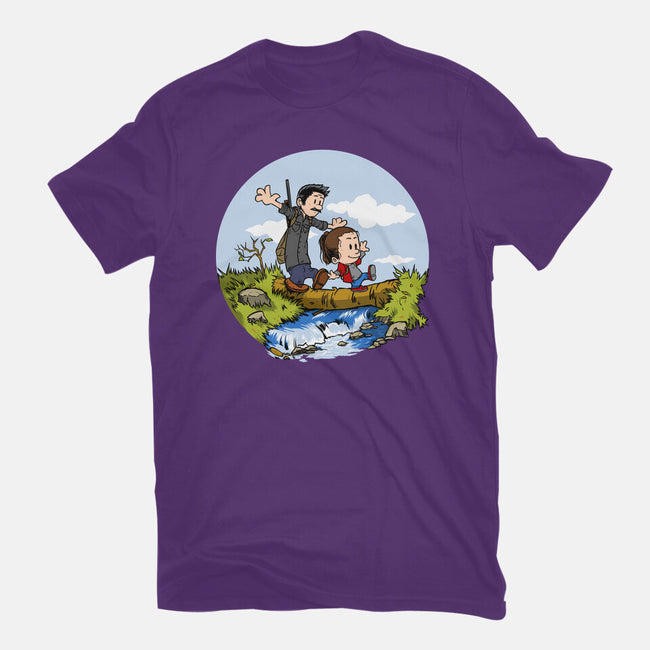 Joel And Ellie Adventure-womens fitted tee-joerawks