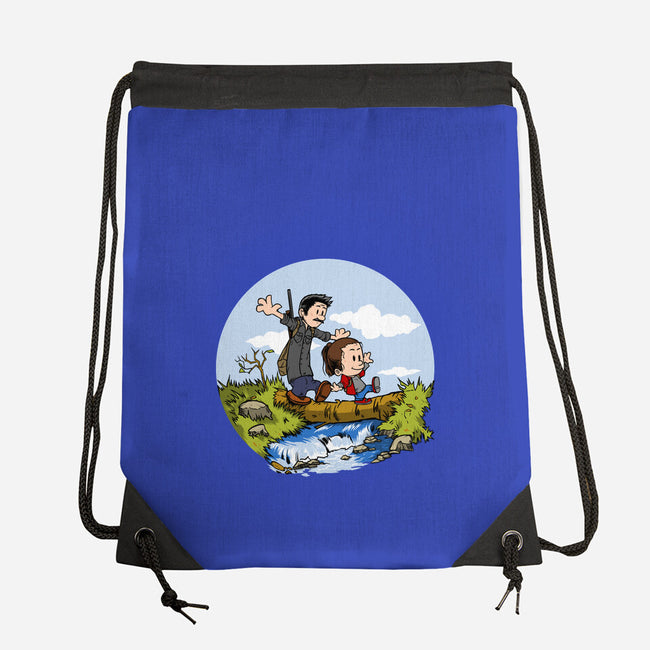 Joel And Ellie Adventure-none drawstring bag-joerawks