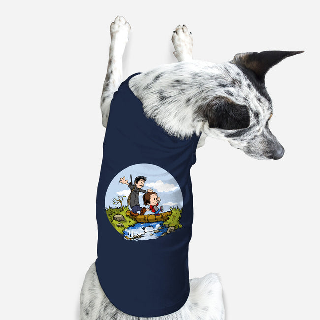 Joel And Ellie Adventure-dog basic pet tank-joerawks