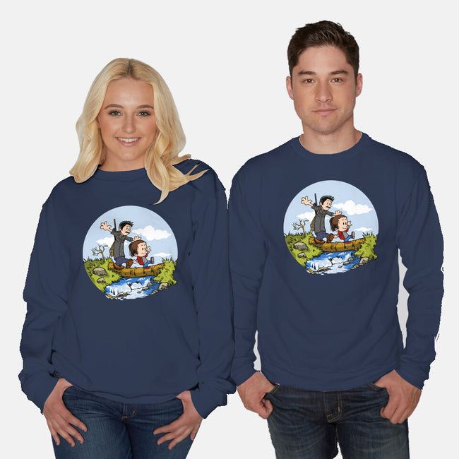 Joel And Ellie Adventure-unisex crew neck sweatshirt-joerawks