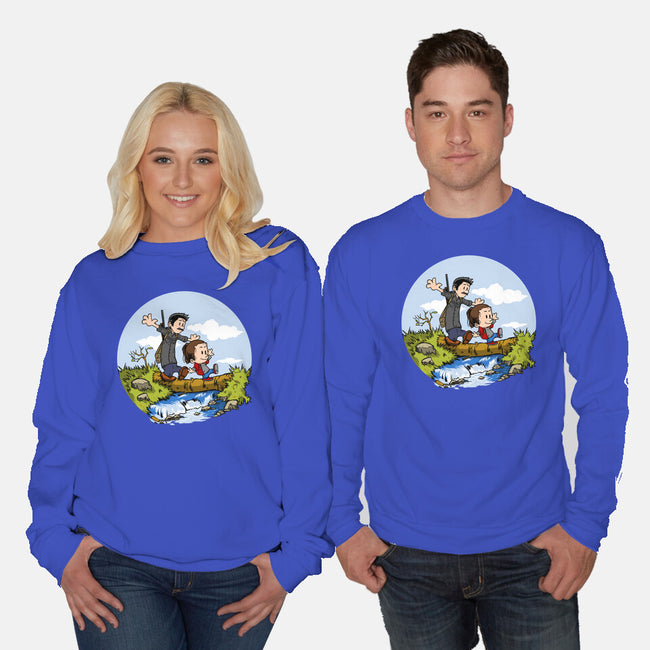 Joel And Ellie Adventure-unisex crew neck sweatshirt-joerawks