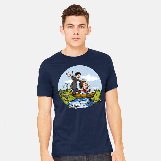 Joel And Ellie Adventure-mens heavyweight tee-joerawks