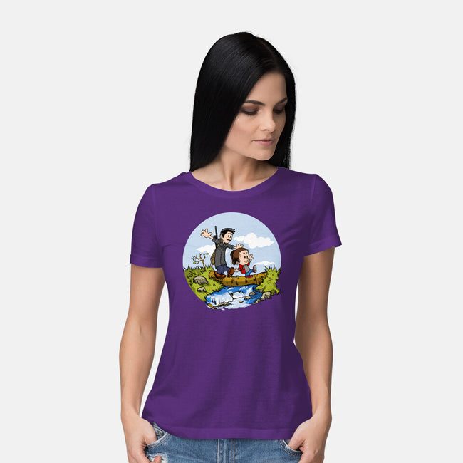 Joel And Ellie Adventure-womens basic tee-joerawks