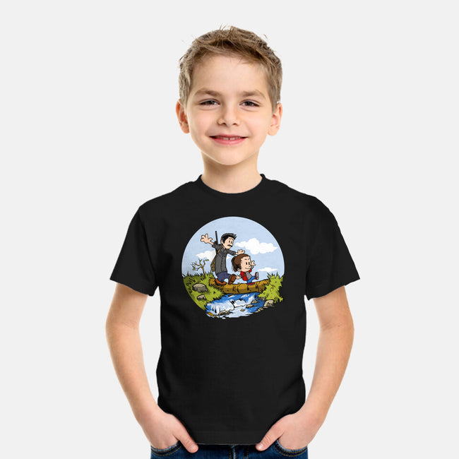 Joel And Ellie Adventure-youth basic tee-joerawks