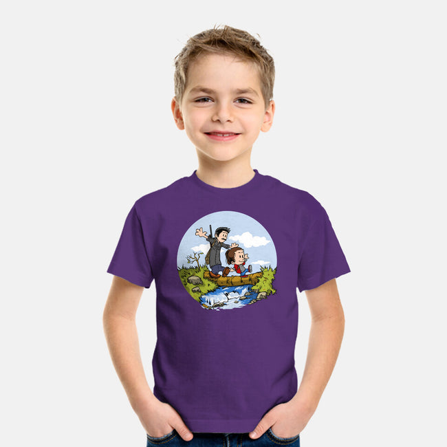 Joel And Ellie Adventure-youth basic tee-joerawks