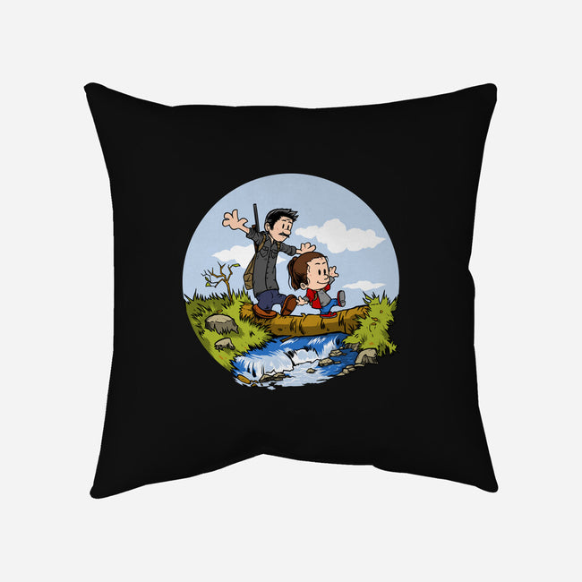 Joel And Ellie Adventure-none removable cover w insert throw pillow-joerawks