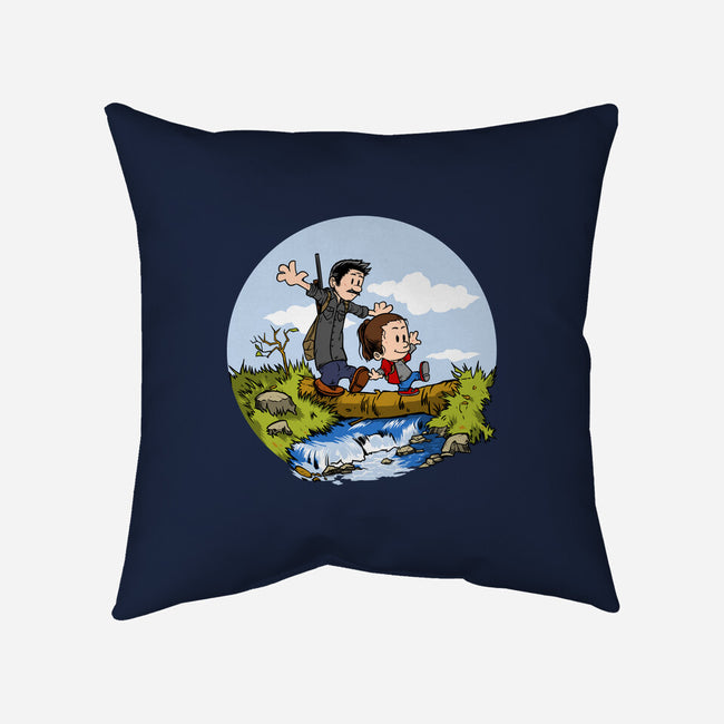 Joel And Ellie Adventure-none removable cover w insert throw pillow-joerawks