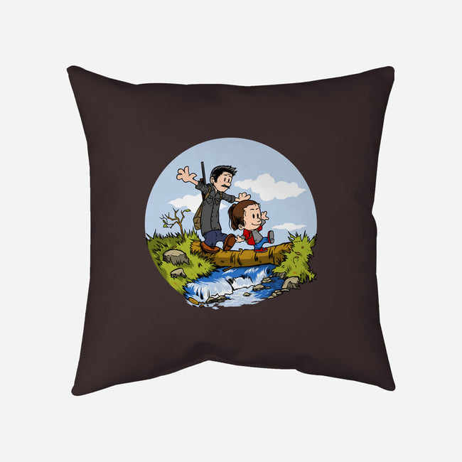 Joel And Ellie Adventure-none removable cover throw pillow-joerawks