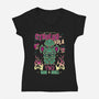 Cthulhu Hula-womens v-neck tee-Nemons