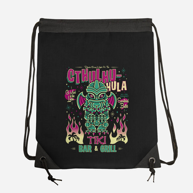 Cthulhu Hula-none drawstring bag-Nemons