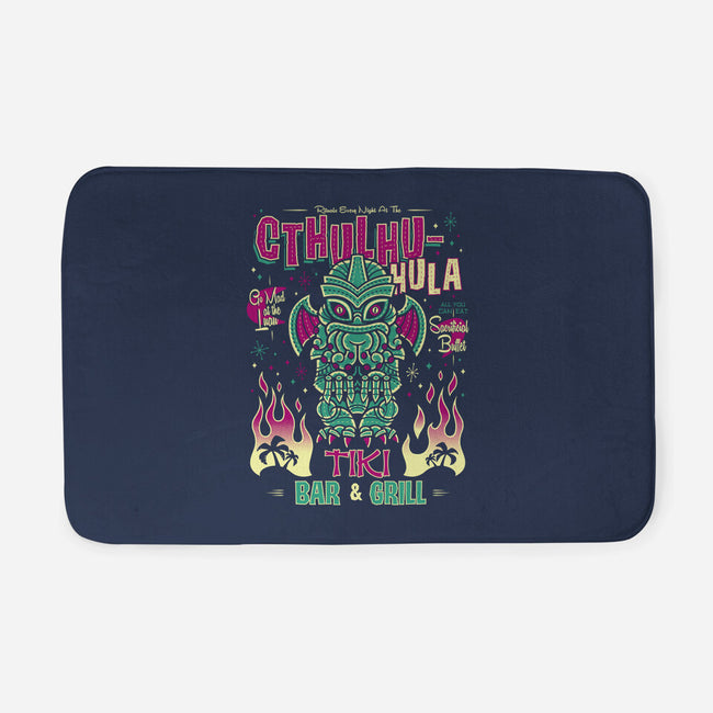 Cthulhu Hula-none memory foam bath mat-Nemons