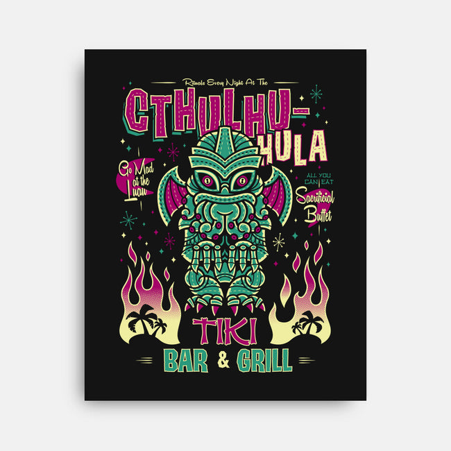 Cthulhu Hula-none stretched canvas-Nemons