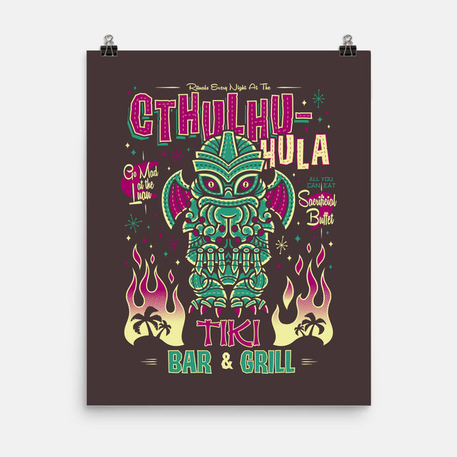 Cthulhu Hula-none matte poster-Nemons
