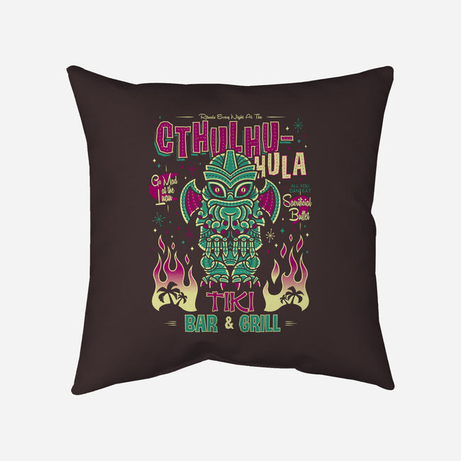 Cthulhu Hula-none removable cover w insert throw pillow-Nemons