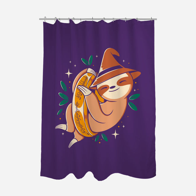 The Sloth Of The Rings-none polyester shower curtain-Eoli Studio