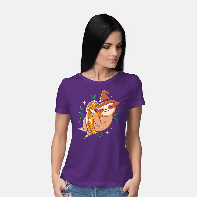 The Sloth Of The Rings-womens basic tee-Eoli Studio