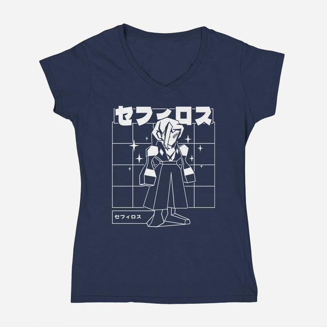 Polygonal Archenemy-womens v-neck tee-estudiofitas