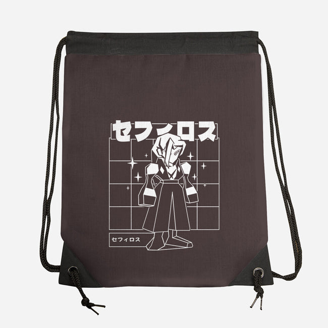 Polygonal Archenemy-none drawstring bag-estudiofitas