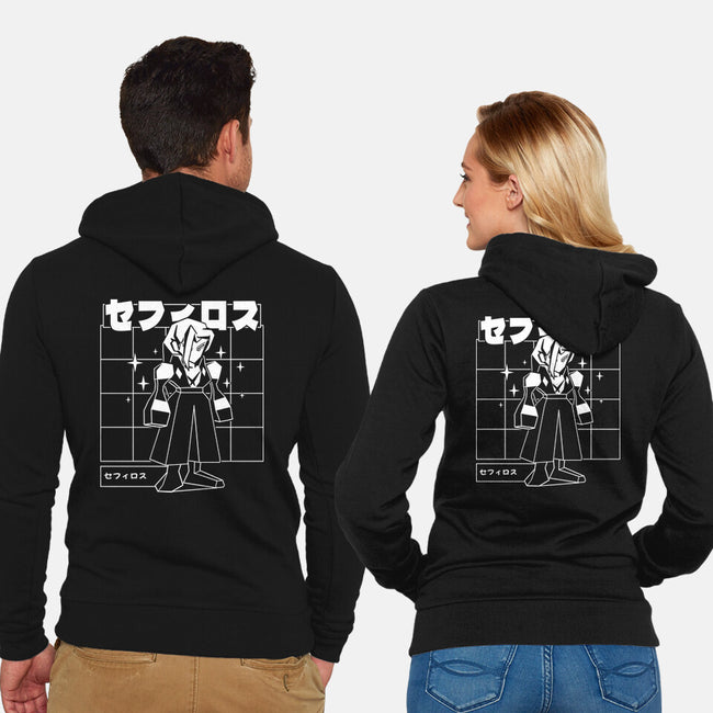 Polygonal Archenemy-unisex zip-up sweatshirt-estudiofitas