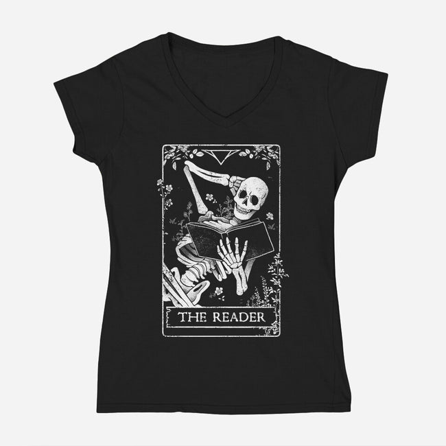 The Reader-womens v-neck tee-eduely