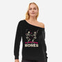 Shake Your Bones-womens off shoulder sweatshirt-constantine2454