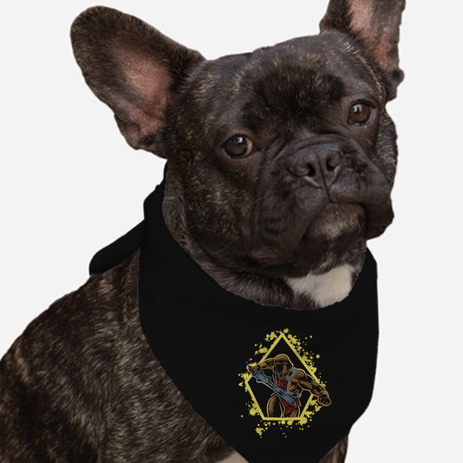 Silhouette Of Power-dog bandana pet collar-nickzzarto