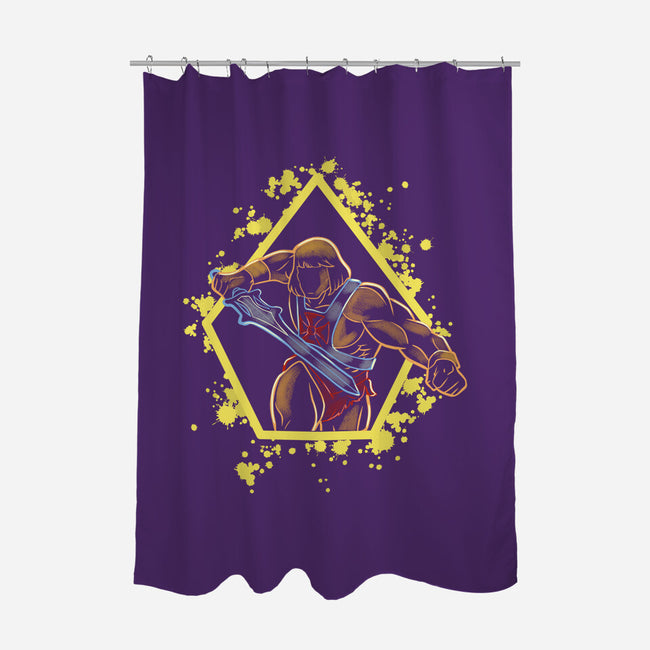 Silhouette Of Power-none polyester shower curtain-nickzzarto