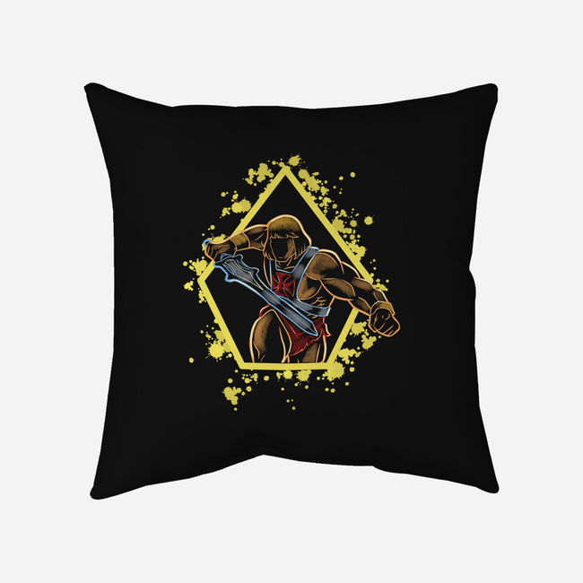Silhouette Of Power-none removable cover throw pillow-nickzzarto