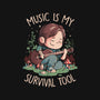 Music Is My Survival Tool-none removable cover w insert throw pillow-eduely