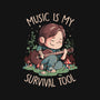Music Is My Survival Tool-womens off shoulder sweatshirt-eduely