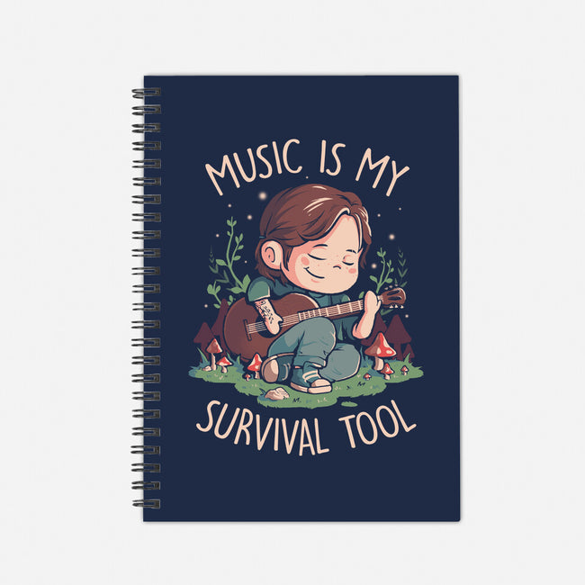 Music Is My Survival Tool-none dot grid notebook-eduely