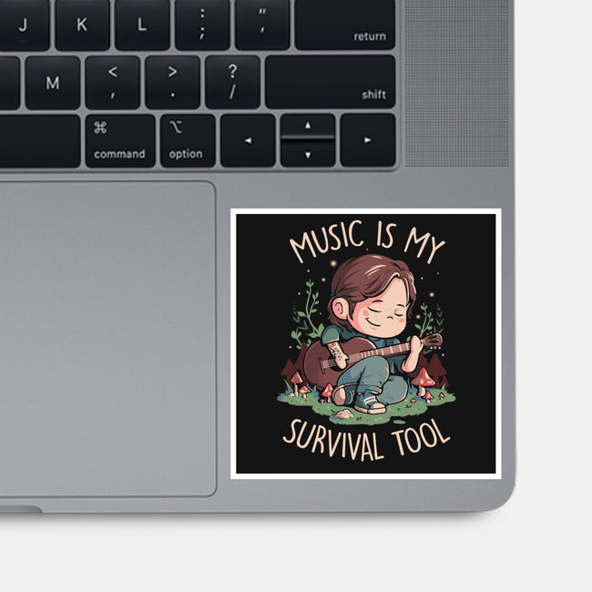 Music Is My Survival Tool-none glossy sticker-eduely