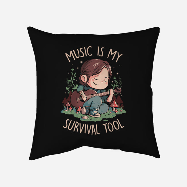 Music Is My Survival Tool-none removable cover w insert throw pillow-eduely