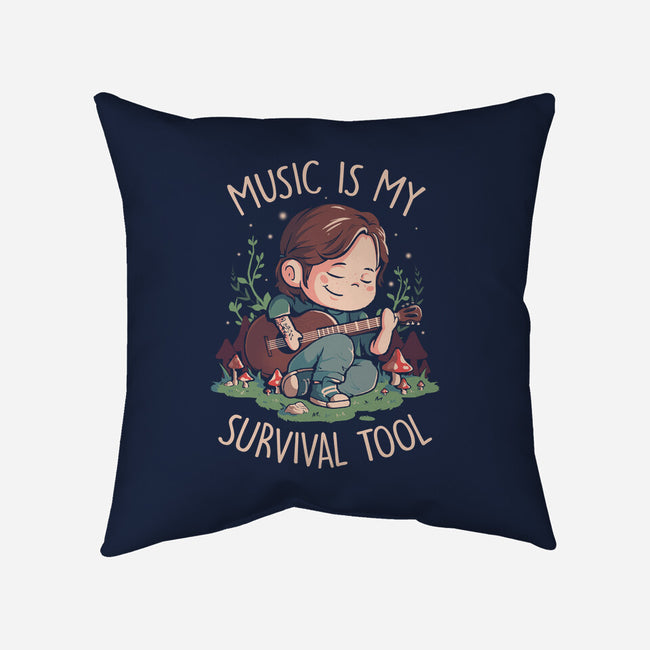 Music Is My Survival Tool-none removable cover w insert throw pillow-eduely