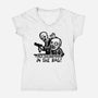 Put The Brains In The Bag-womens v-neck tee-Spacedat120