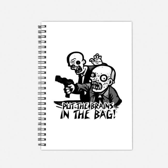 Put The Brains In The Bag-none dot grid notebook-Spacedat120