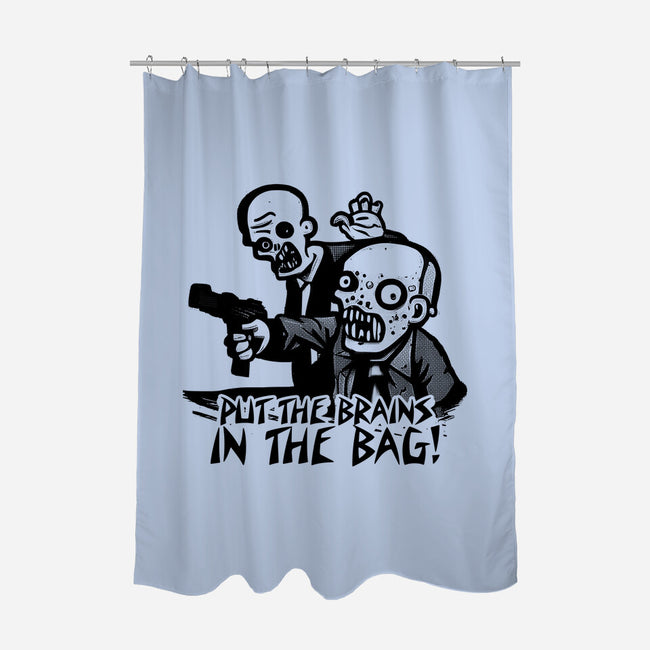 Put The Brains In The Bag-none polyester shower curtain-Spacedat120