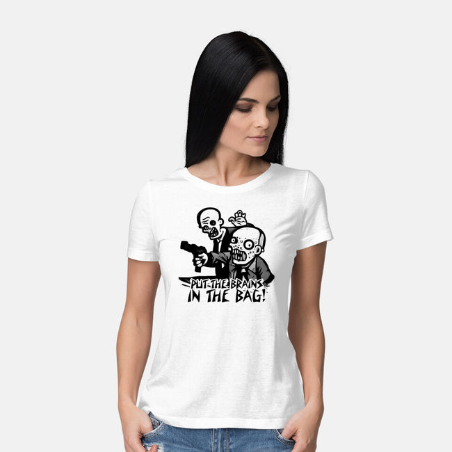 Put The Brains In The Bag-womens basic tee-Spacedat120