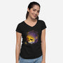Skull Galaxy-womens v-neck tee-tobefonseca