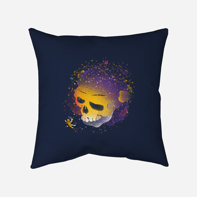 Skull Galaxy-none removable cover w insert throw pillow-tobefonseca