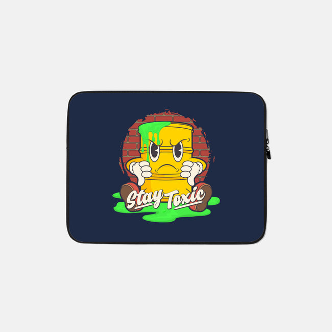 Stay Toxic-none zippered laptop sleeve-RoboMega